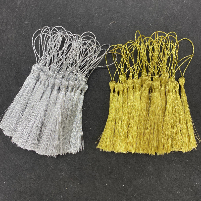 32 τμχ 13 εκ. Χρυσό/Ασημί κλειδί Φούντα κρόσσια Μεταξωτή κλωστή Κρεμαστό Φούντες Διακοσμητικά για κοσμήματα DIY κάρτα Κουρτίνες Ρούχα Γάμου