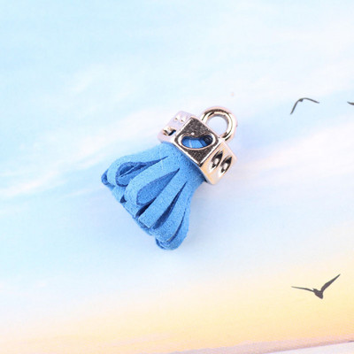 10 τεμ/λοτέ 25 χιλιοστών Χρυσό καπάκι χρώματος καστόρι δερμάτινη φούντα για μπρελόκ Ιμάντες κινητού τηλεφώνου Κοσμήματα Καλοκαιρινό κρεμαστό DIY Γούρια Finding