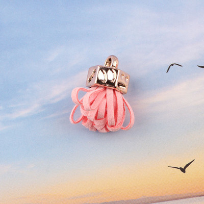 10 τεμ/λοτέ 25 χιλιοστών Χρυσό καπάκι χρώματος καστόρι δερμάτινη φούντα για μπρελόκ Ιμάντες κινητού τηλεφώνου Κοσμήματα Καλοκαιρινό κρεμαστό DIY Γούρια Finding