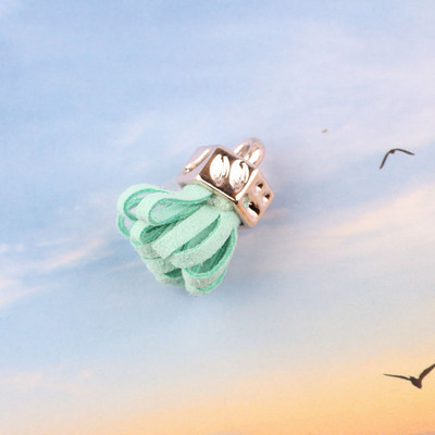 10 τεμ/λοτέ 25 χιλιοστών Χρυσό καπάκι χρώματος καστόρι δερμάτινη φούντα για μπρελόκ Ιμάντες κινητού τηλεφώνου Κοσμήματα Καλοκαιρινό κρεμαστό DIY Γούρια Finding