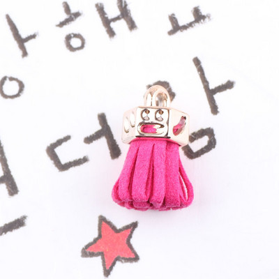 10 τεμ/λοτέ 25 χιλιοστών Χρυσό καπάκι χρώματος καστόρι δερμάτινη φούντα για μπρελόκ Ιμάντες κινητού τηλεφώνου Κοσμήματα Καλοκαιρινό κρεμαστό DIY Γούρια Finding