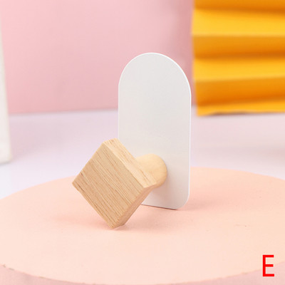 Nordic Wood Sieninė Dekoratyvinė kabykla Kabliukai Nepramušami Už durų Drabužiai Paltai Krepšiai Raktai Laikiklis Kabliukas Vonios bokštas Kabliukas