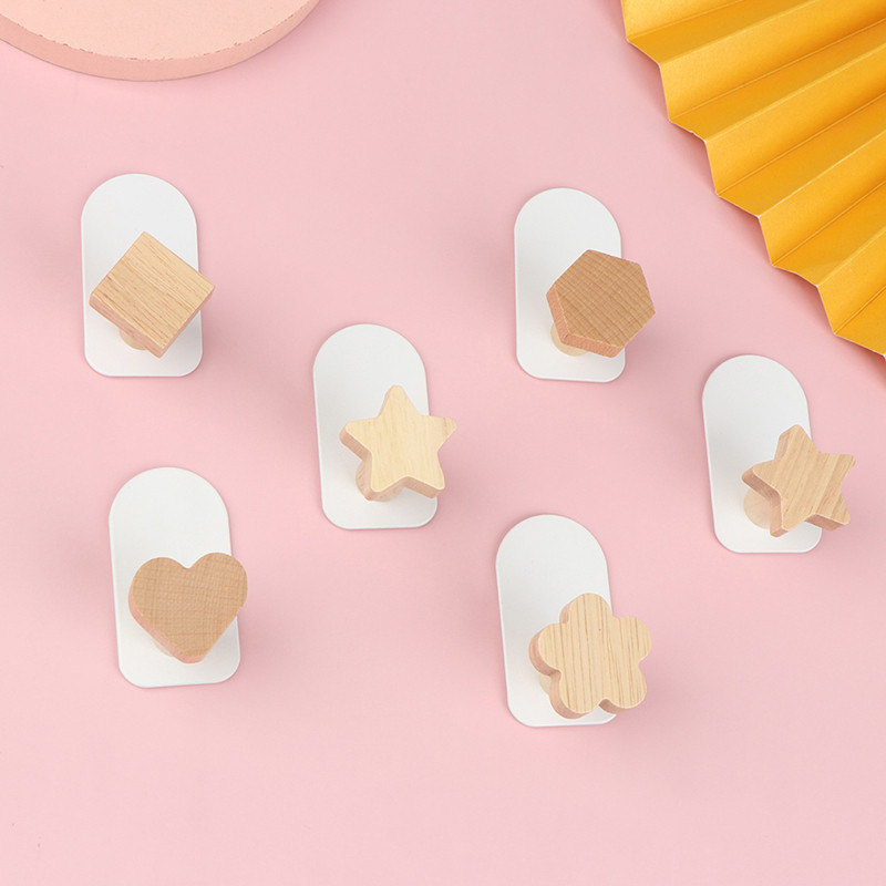 Nordic Wood Sieninė Dekoratyvinė kabykla Kabliukai Nepramušami Už durų Drabužiai Paltai Krepšiai Raktai Laikiklis Kabliukas Vonios bokštas Kabliukas