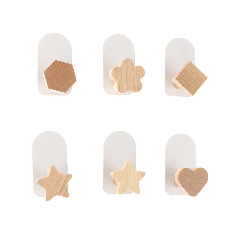 Nordic Wood Sieninė Dekoratyvinė kabykla Kabliukai Nepramušami Už durų Drabužiai Paltai Krepšiai Raktai Laikiklis Kabliukas Vonios bokštas Kabliukas