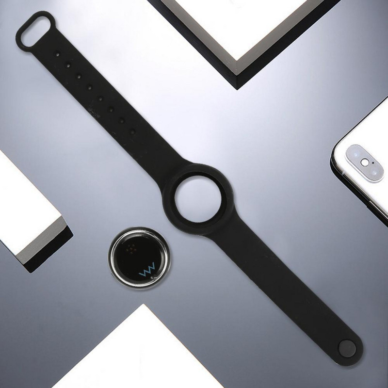 Pretpazaudēšanas ierīces izsekotājs pozicionēšanas Meklēt mājdzīvnieku suns kaķis atslēgas Maka soma Pretnozaudēt rokassprādze 200mah pogas akumulators