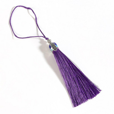 16+7 cm zīda pušķis, piekarināms virves bārkstis, 1 gab