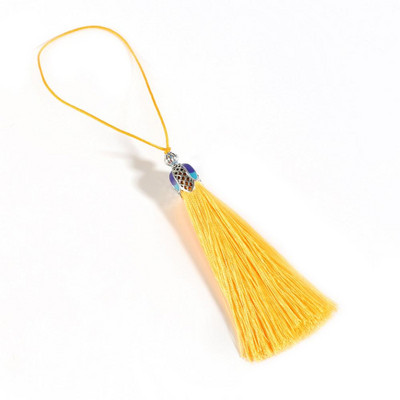 16+7 cm zīda pušķis, piekarināms virves bārkstis, 1 gab