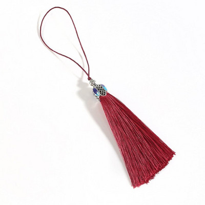 16+7 cm zīda pušķis, piekarināms virves bārkstis, 1 gab