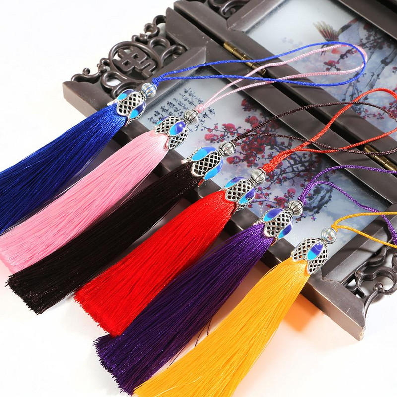 16+7 cm zīda pušķis, piekarināms virves bārkstis, 1 gab