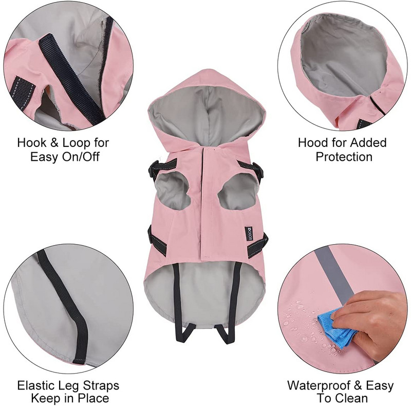 Uus veekindel lemmikloomade koerte vest jakk Lemmiklooma vihmamantel riided väikestele keskmistele koertele kutsikate mopsi mantel koerte lemmikloomade riided
