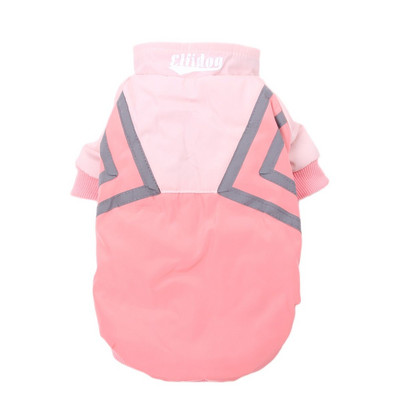 Uus talvekoerte jope veekindel ja peegeldav triibuline disain lemmiklooma kutsika kapuutsiga komplekt