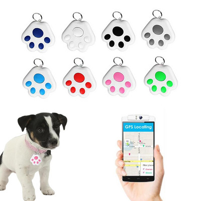 Мини аларма против изгубена аларма за домашни любимци с кутия Куче Котка Интелигентно GPS устройство за проследяване Анти-загубена Bluetooth GPS тракер Сладка търсачка на ключове за лапа