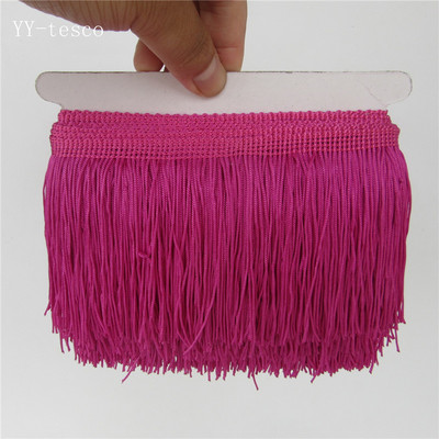 χονδρική 1 Γιάρδες Φούντα κρόσσια Δαντέλα Λατινικό Φόρεμα Μακραμέ Σάμπα Χορού Ρούχα Δαντέλα Πολυεστέρα Μονή μπάντα πλάτους 10cm