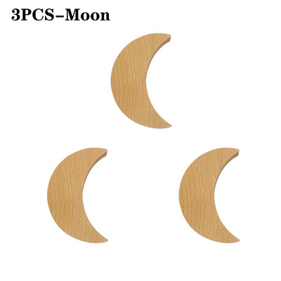 3/1 DB új dekoratív horog fa fali horog csillag kulcstartó modern kreatív kabát akasztós fogas fali fogas táska horog akasztós ajtó fogantyú