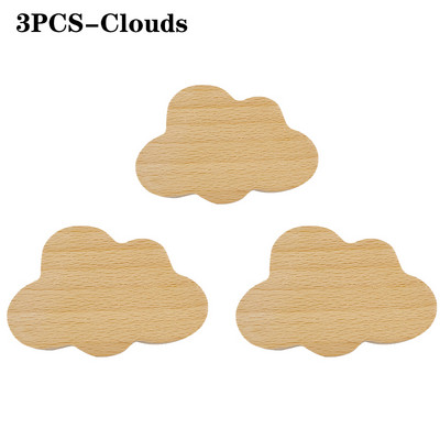 3/1 DB új dekoratív horog fa fali horog csillag kulcstartó modern kreatív kabát akasztós fogas fali fogas táska horog akasztós ajtó fogantyú