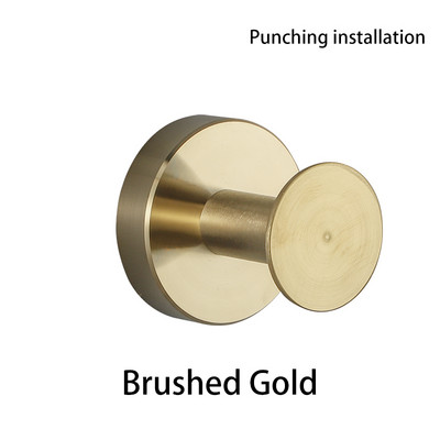 ULA nerūsējošā tērauda sienas āķi melns zelta durvju atslēgas audums mēteļa āķis vannas istabas dvieļu halāts pakaramais līme virtuves plauktu soma