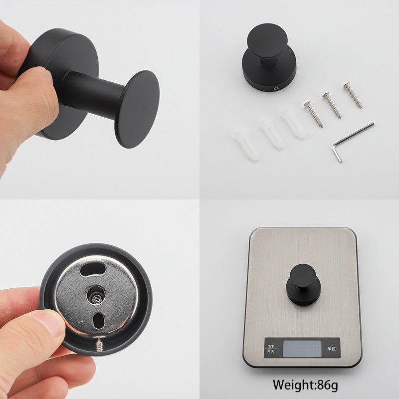 ULA nerūsējošā tērauda sienas āķi melns zelta durvju atslēgas audums mēteļa āķis vannas istabas dvieļu halāts pakaramais līme virtuves plauktu soma