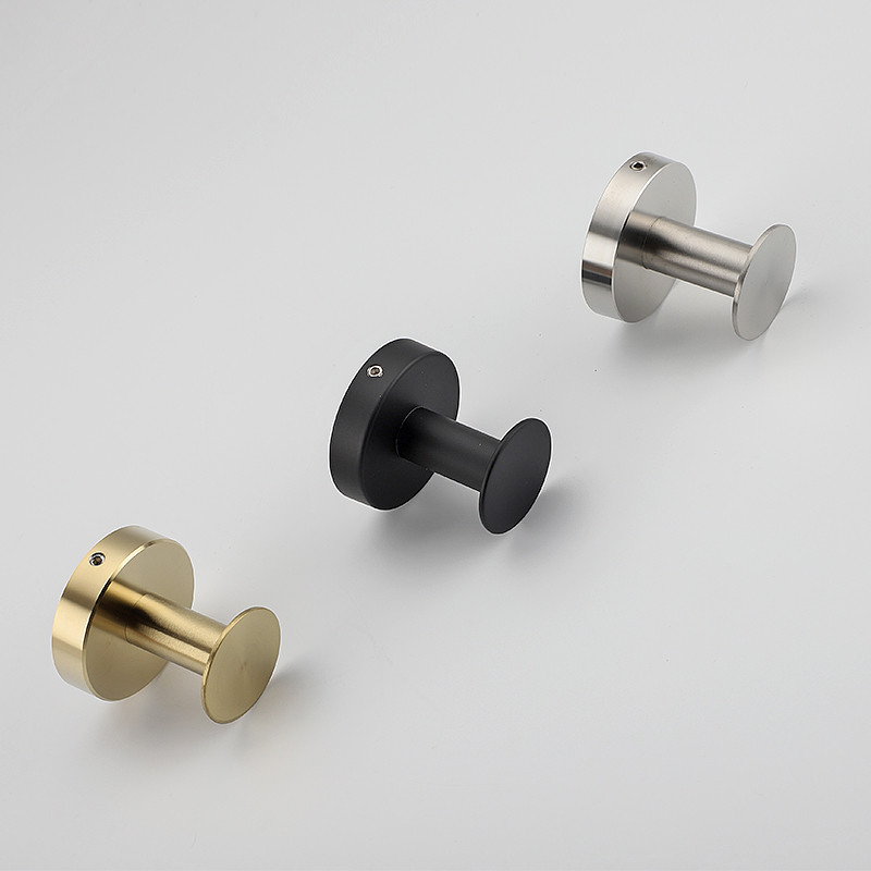 ULA nerūsējošā tērauda sienas āķi melns zelta durvju atslēgas audums mēteļa āķis vannas istabas dvieļu halāts pakaramais līme virtuves plauktu soma