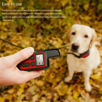 Нашийник за обучение на кучета Водоустойчив акумулаторен шок Звукови вибрации Анти-лай 500 м Дистанционно управление за кучета с различни размери 40% отстъпка