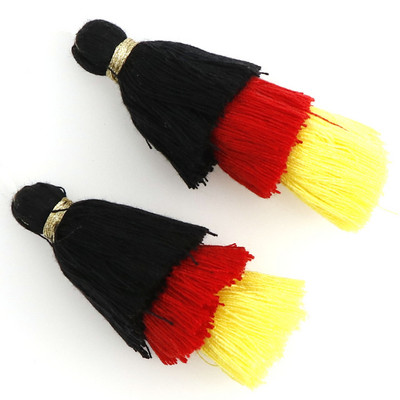 2gab/partija 65mm garš 3 slāņains kokvilnas zīda pušķis rotaslietu izgatavošanai DIY Amatniecība Auskari Atslēgu piekariņi Apģērbi Šūšanas Dekora piederumi