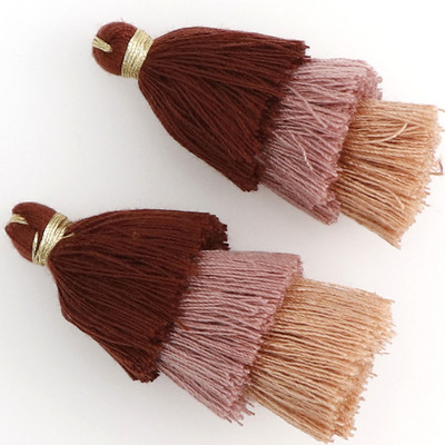 2gab/partija 65mm garš 3 slāņains kokvilnas zīda pušķis rotaslietu izgatavošanai DIY Amatniecība Auskari Atslēgu piekariņi Apģērbi Šūšanas Dekora piederumi