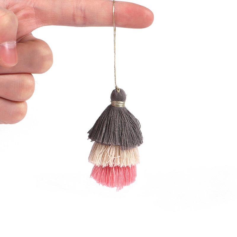 2gab/partija 65mm garš 3 slāņains kokvilnas zīda pušķis rotaslietu izgatavošanai DIY Amatniecība Auskari Atslēgu piekariņi Apģērbi Šūšanas Dekora piederumi