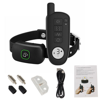 1000 Ft Neperšlampamas šunų dresavimo antkaklis LCD ekranas Itin platus nuotolinis įkraunamas elektrinis šunų dresavimo antkaklis