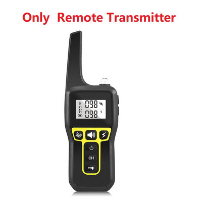 Suņu apmācības tālvadības kakla siksna 1000 M elektriska suņu pretrešanas kakla siksna 433HZ universāla suņa TPU kaklasiksna, ūdensizturīga uzlādējama Freeship