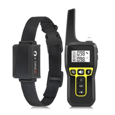 Suņu apmācības tālvadības kakla siksna 1000 M elektriska suņu pretrešanas kakla siksna 433HZ universāla suņa TPU kaklasiksna, ūdensizturīga uzlādējama Freeship