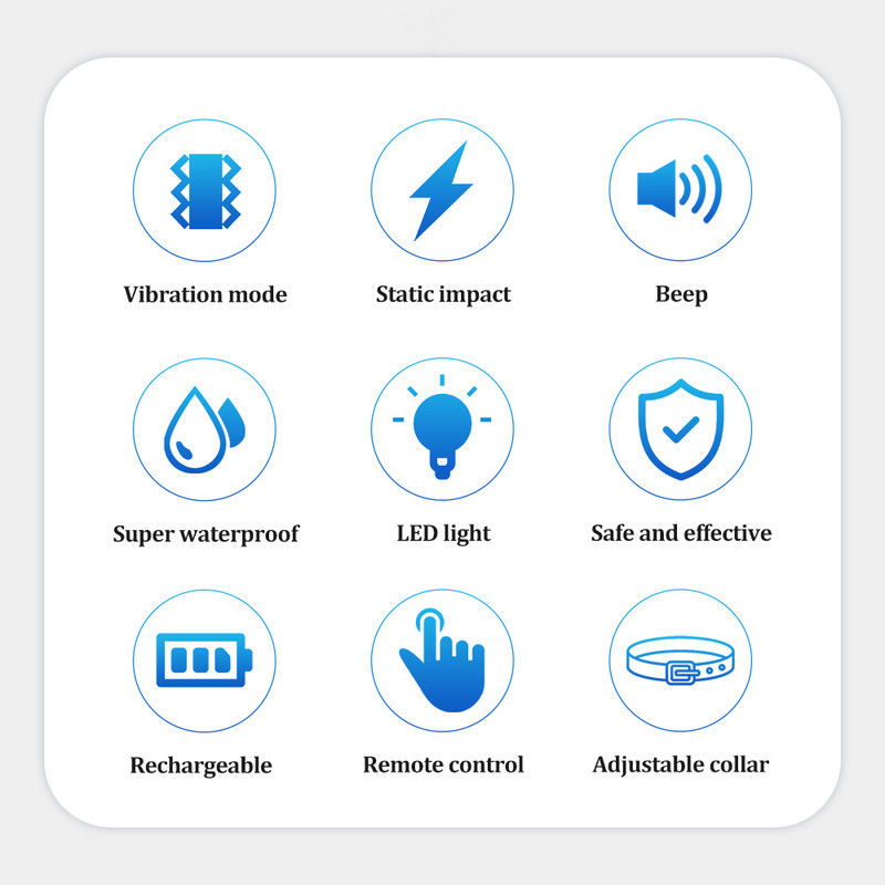 1000 m-es távirányító elektromos kutyakiképző nyakörv vízálló újratölthető LCD kijelzővel univerzális méretű lökés vibrációs hang