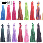 5/10 gab. 8cm poliestera zīda pušķi Mīksti pušķi ar cilpām Zīda pušķu birste DIY rotaslietas Mājas dekors Šūšanas aizkaru aksesuāri