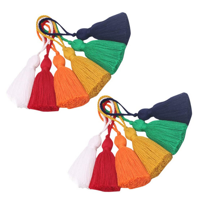 5 buc/lot Semn de carte mătăsos ciucuri Pom Pom ciucuri Mini ciucuri moi cu bucle pentru Semne de carte cu suveniruri DIY Fabricarea de bijuterii Artizanat