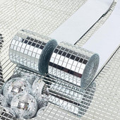 Nauji lipnūs tikrojo stiklo amatų mini kvadratiniai veidrodžiai mozaikinės plytelės lipdukai vonios kambarys pasidaryk pats rankų darbo amatų namų dekoravimas