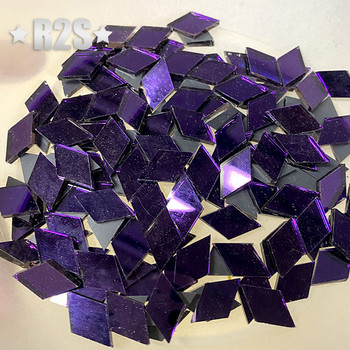100PCS Стъклени огледални мозаечни плочки Насипни диамантени плочки Направи си сам занаятчийски ръчно изработен аксесоар Консумативи за декорация на произведения на изкуството за стена