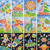 Χειροποίητα 3D Children Mosaicos DIY Foam&Crystal Stickers Art EVA Cartoon Animal Dinosaur Creative εκπαιδευτικά παιχνίδια για παιδιά