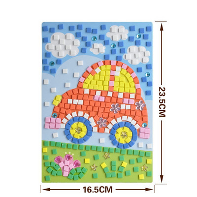 Χειροποίητα 3D Children Mosaicos DIY Foam&Crystal Stickers Art EVA Cartoon Animal Dinosaur Creative εκπαιδευτικά παιχνίδια για παιδιά