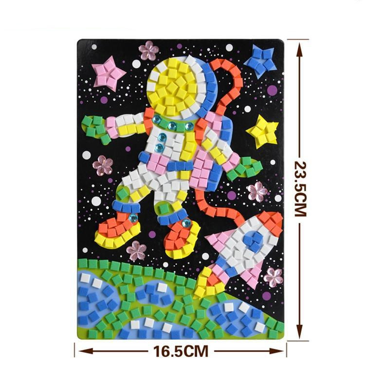 Rankų darbo 3D vaikų mozaikos „pasidaryk pats“ putplasčio ir krištolo lipdukai Art EVA animacinių filmų gyvūnų dinozaurų kūrybingi lavinamieji žaislai vaikams