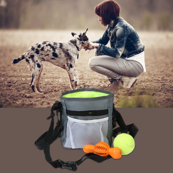 Τσάντα μέσης εκπαίδευσης σκύλων κατοικίδιων ζώων 1 τεμ. Σνακ δόλωμα δόλωμα για κατοικίδιο κουτάβι Θήκη τσέπης τροφοδοσίας τροφής Obedience Agility Pouch Τσάντα μέσης τροφίμων