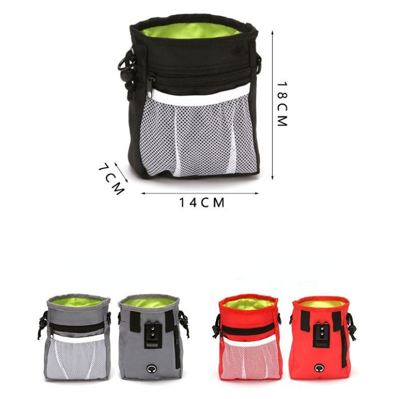 1 vnt. naminių šunų dresavimo juosmens krepšys skanėstų užkandžiams jaukas naminių gyvūnėlių šuniukų pašarų kišenė Paklusnumo judrumo maišelis Maisto juosmens krepšys