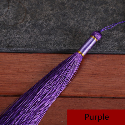 2 DB kínai stílusú, hosszú rojtos szegély Bojtok Ékszerek Ruhák Varrás Dekoratív Kiegészítők Barkácsolás Akasztógyűrű Medál Selyem Bojt