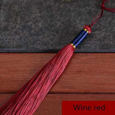 2 DB kínai stílusú, hosszú rojtos szegély Bojtok Ékszerek Ruhák Varrás Dekoratív Kiegészítők Barkácsolás Akasztógyűrű Medál Selyem Bojt