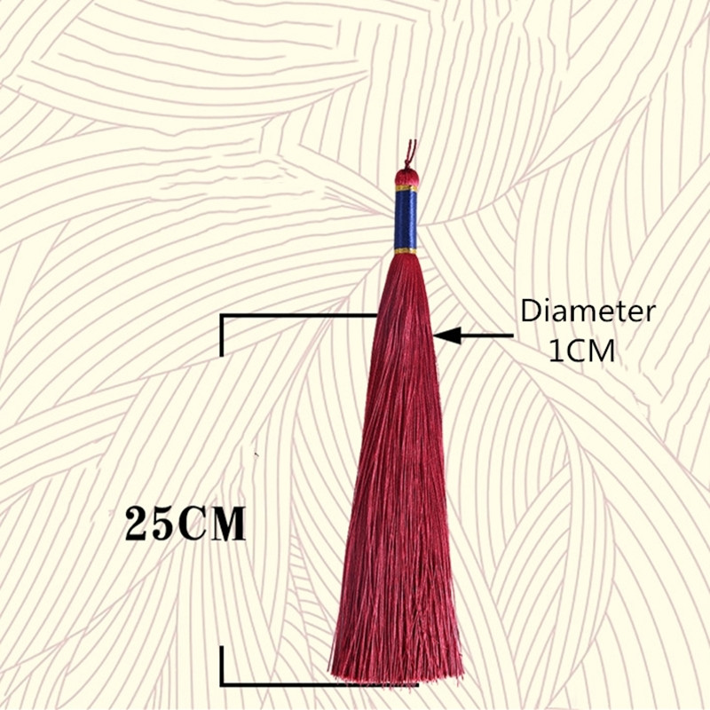 2 DB kínai stílusú, hosszú rojtos szegély Bojtok Ékszerek Ruhák Varrás Dekoratív Kiegészítők Barkácsolás Akasztógyűrű Medál Selyem Bojt