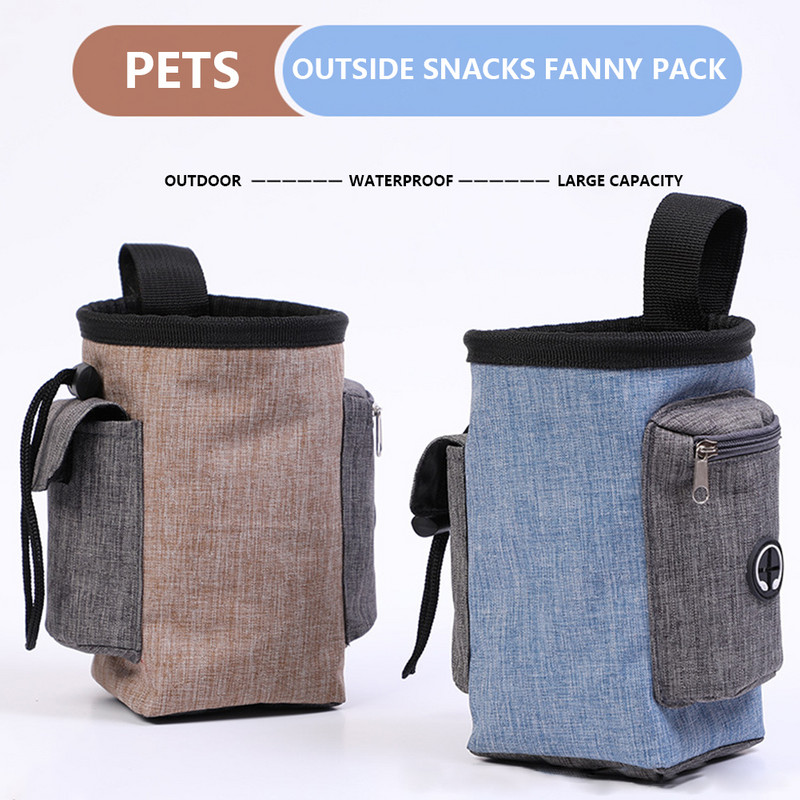 Dog Treat Pouch Šunų dresavimo maišelis su juosmeniu, peties dirželiu Pašalinimų maišelio dozatorius skanėstų lavinimo krepšys naminių gyvūnėlių žaislų skanėstams