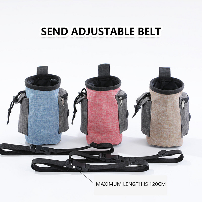 Dog Treat Pouch Šunų dresavimo maišelis su juosmeniu, peties dirželiu Pašalinimų maišelio dozatorius skanėstų lavinimo krepšys naminių gyvūnėlių žaislų skanėstams