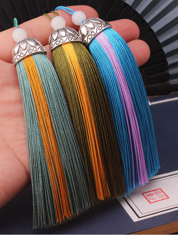 2gab 10cm Pušķi Dekoratīvie Zīda Bārkstis Garniture Izstrādājumi Pušķis Zīda pušķis Šūšanas Audumu Aksesuāri Bārkstis Apdare somas Dekorēšanai