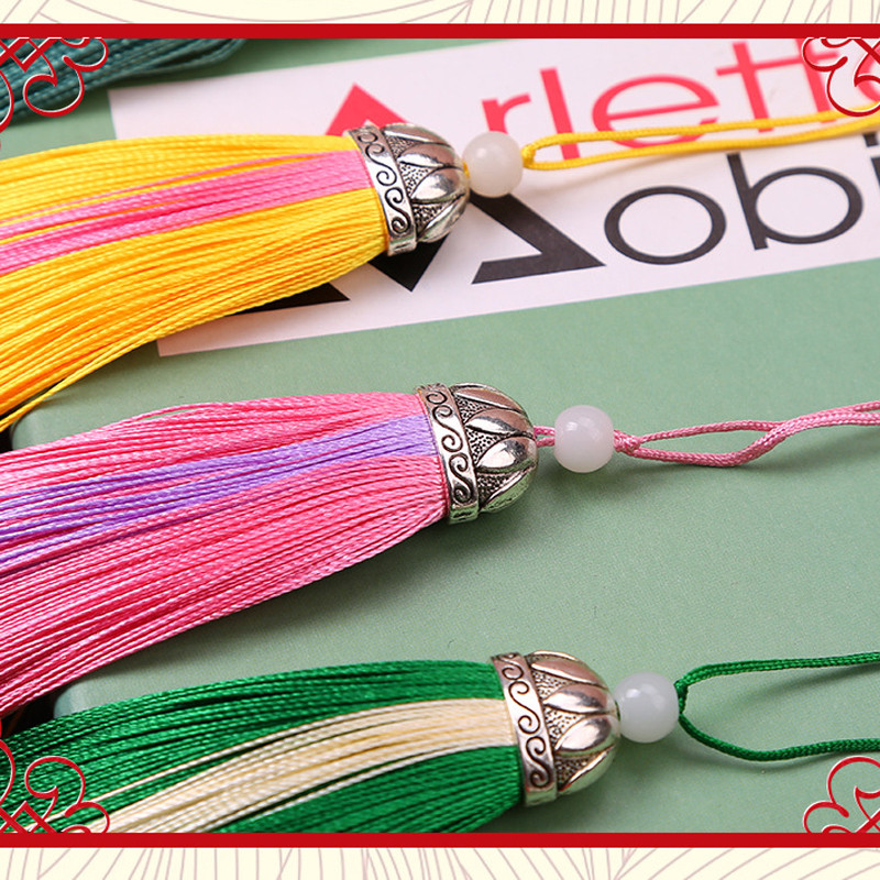 2gab 10cm Pušķi Dekoratīvie Zīda Bārkstis Garniture Izstrādājumi Pušķis Zīda pušķis Šūšanas Audumu Aksesuāri Bārkstis Apdare somas Dekorēšanai