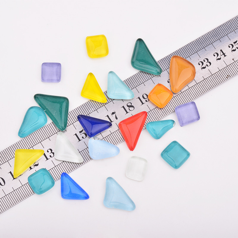 JUNAO 20db Mix Színű Mozaik Üveg Kövek Üveg Mozaik Csempe Üveg Kavics Kézműves Anyag Gyermek Rejtvény Barkács mozaik készítés