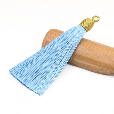 3Pcs 85mm poliester rese nakit prsten ukrasni lepeza privjesak ledena svila dodaci viseće uho DIY proizvodni materijal kićanka