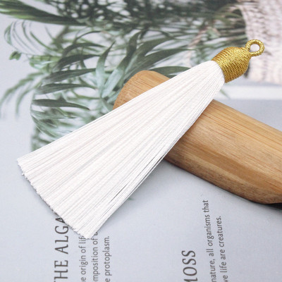 3Pcs 85mm poliester rese nakit prsten ukrasni lepeza privjesak ledena svila dodaci viseće uho DIY proizvodni materijal kićanka