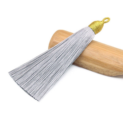 3Pcs 85mm poliester rese nakit prsten ukrasni lepeza privjesak ledena svila dodaci viseće uho DIY proizvodni materijal kićanka